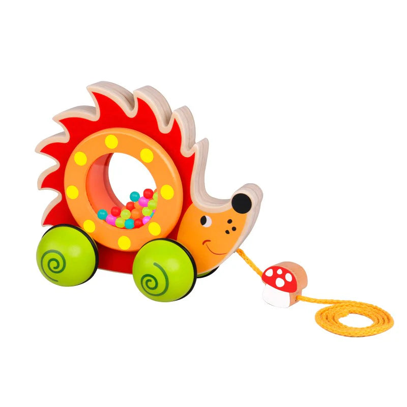 Nuovo Baby Hedgehog Wooden Pull Along