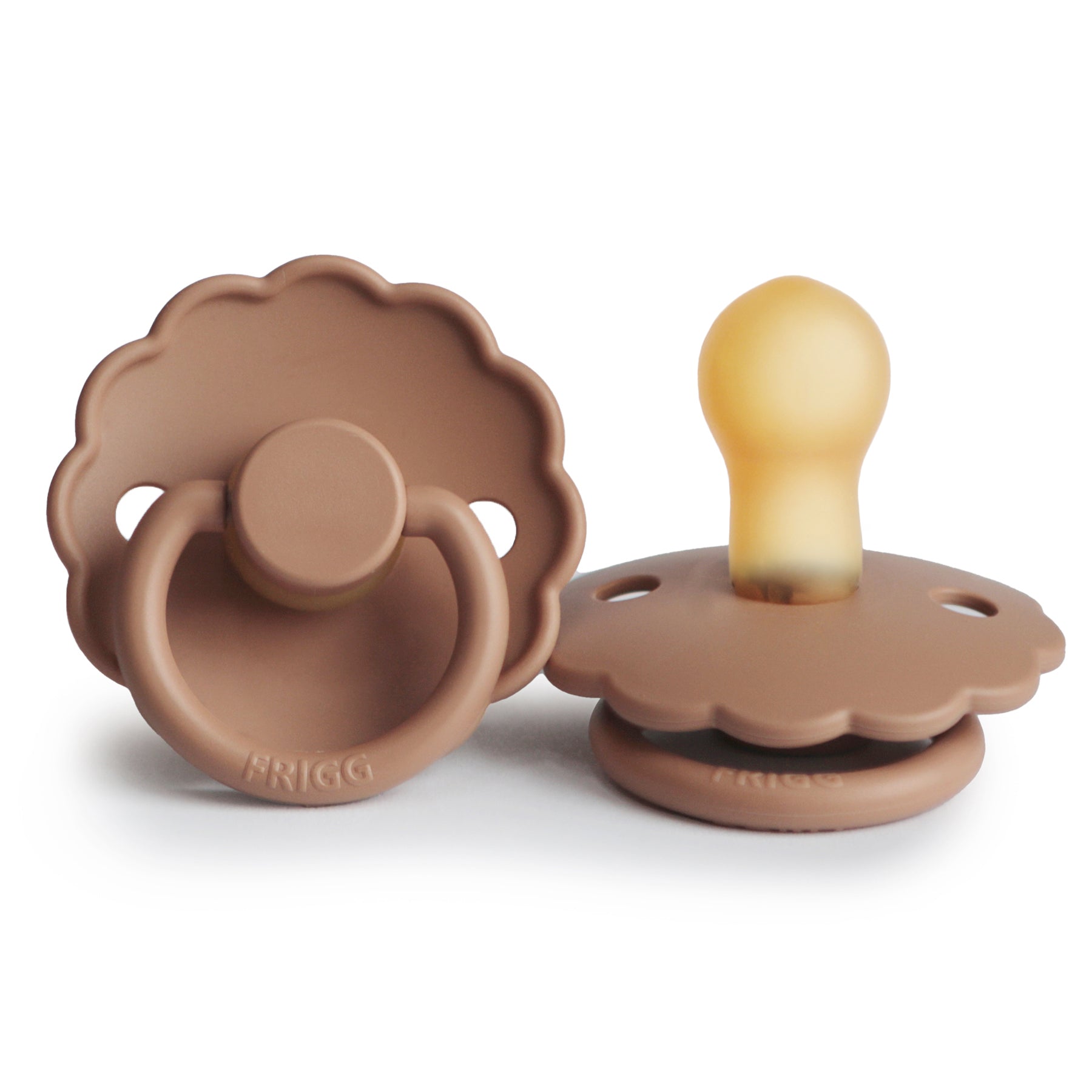 FRIGG Daisy - Round Latex Pacifier - Peach Bronze