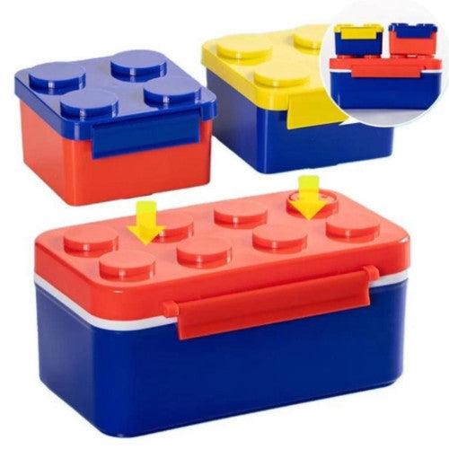 Red, Blue & Yellow Building Block Lunch Box for Kids - 4aKid