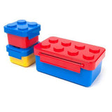 Building Block Lunch Box & 400ml Twist Free Water Bottle 4Pcs Set