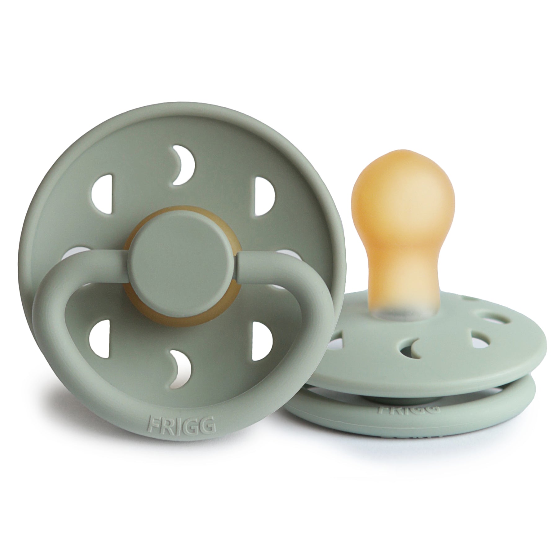 FRIGG Moon - Round Latex Pacifier - Sage