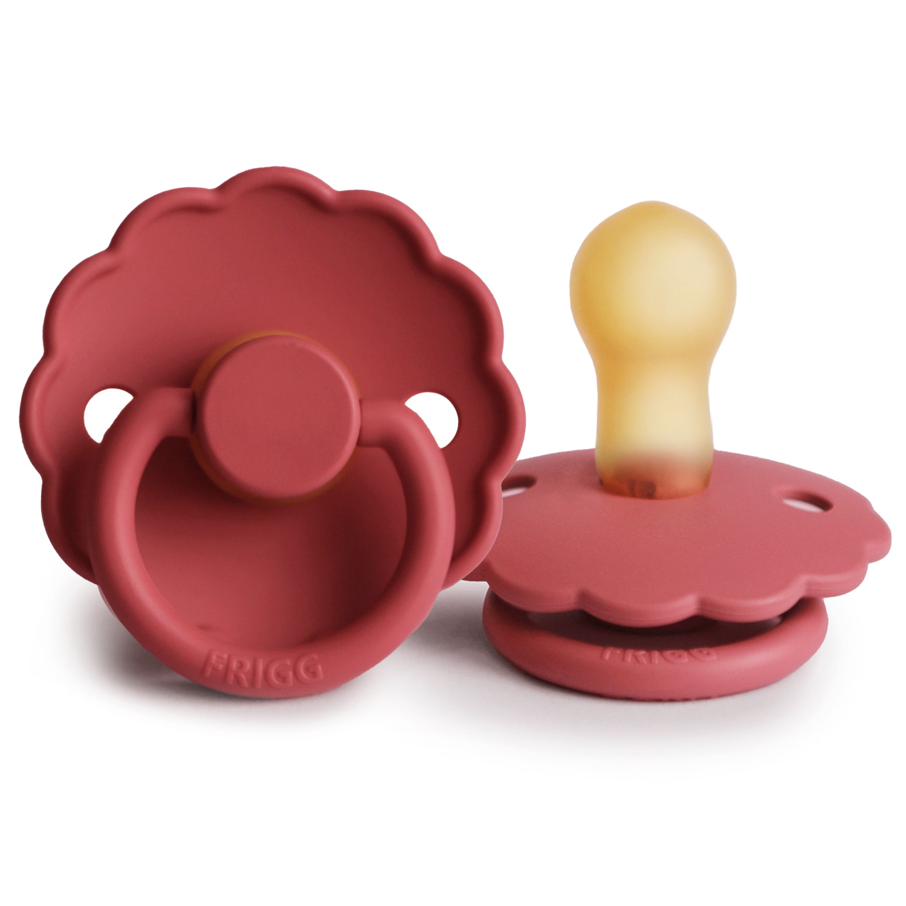 FRIGG Daisy - Round Latex Pacifier - Scarlett