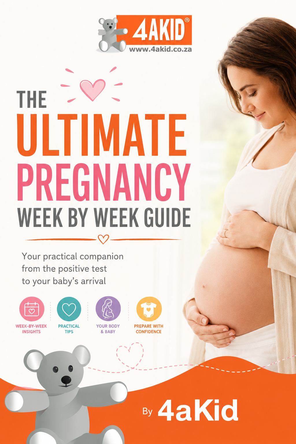 The Ultimate Pregnancy Week by Week Guide for Expecting Moms | Digital eBook by 4aKid
