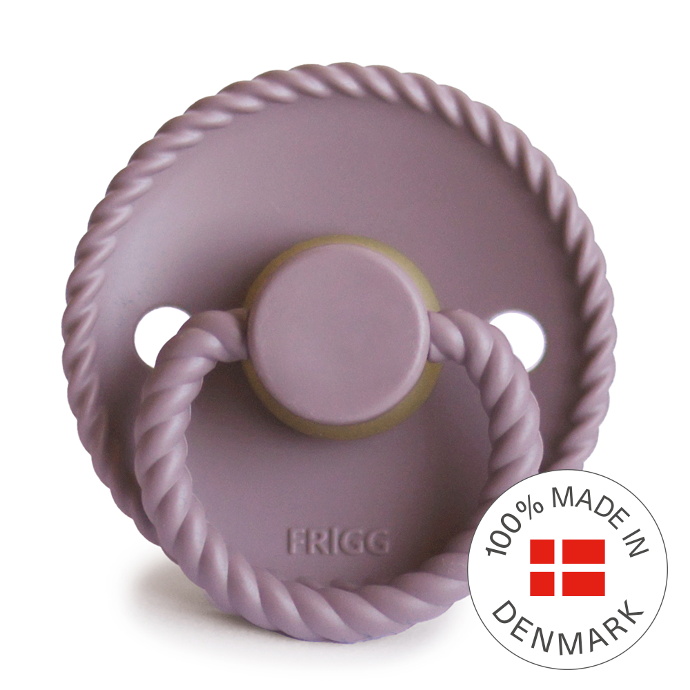 FRIGG Rope - Round Latex Pacifier - Twilight Mauve