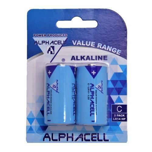 Alphacell 2pc Size C Value Battery - 4aKid