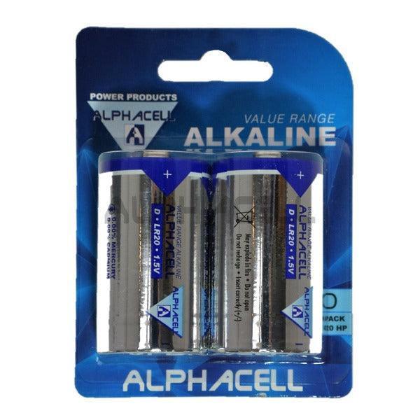 Alphacell 2pc size D Value Battery - 4aKid