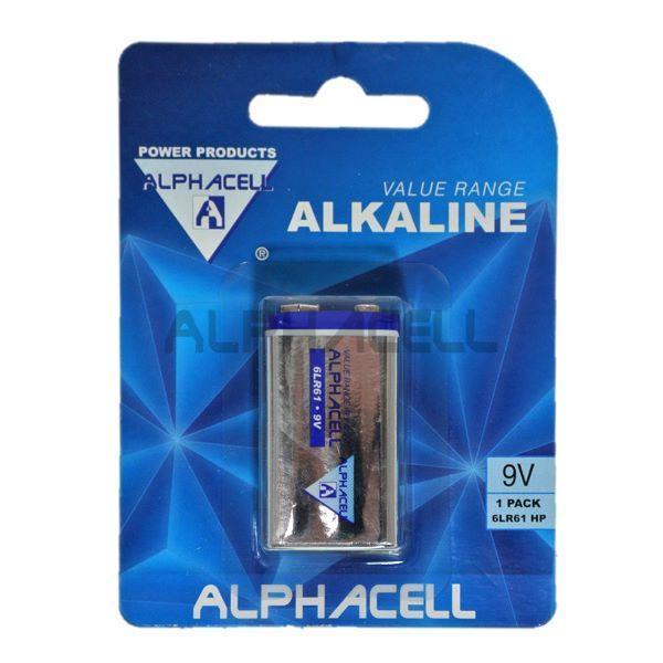 Alphacell 9v 1pc Value Battery - 4aKid