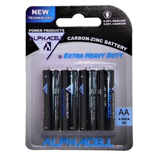 Alphacell AA 4pc Zinc Carbon Battery - 4aKid
