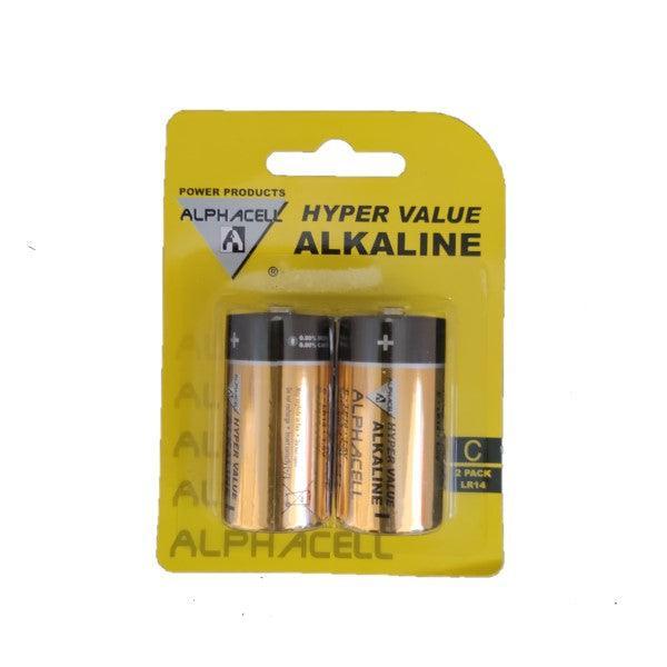 Alphacell Alkaline Size C Hyper Value Battery (2pc) - 4aKid