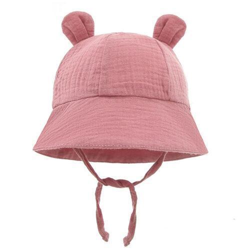 Baby Bear Bucket Hat pink Baby Hats - 4aKid