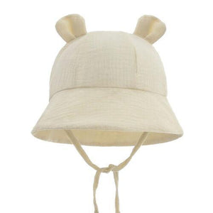 Baby Bear Bucket Hat cream Baby Hats - 4aKid