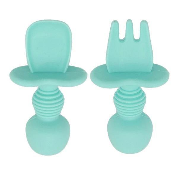 Baby Silicone Spoon & Fork Set - 4aKid