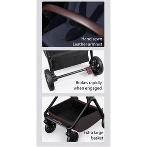 Black Linen Black High Rider Smart Stroller (Pre-Order) - 4aKid