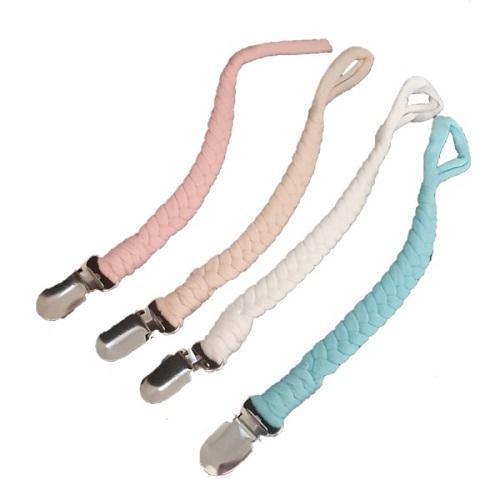 Braided Baby Pacifier Clips (4pc) - 4aKid