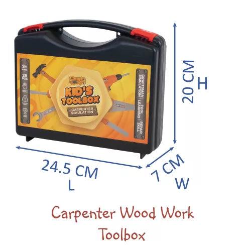 Carpenter Wood Work Toy Toolbox - 4aKid