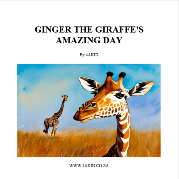 Ginger the Giraffe's Amazing Day Digital E-Book - 4aKid