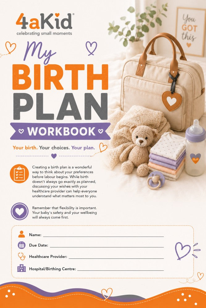4aKid Birth Plan Workbook | Printable Birth Preferences Planner for Expectant Parents