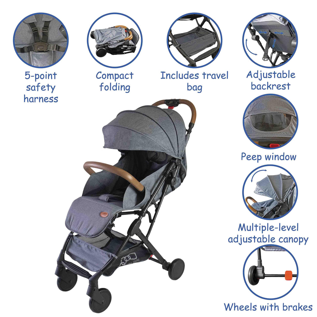 Single hand clearance fold stroller