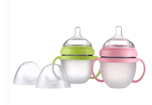 Silicone Natural Feeding Baby Bottle (Wide-Neck) - 4aKid