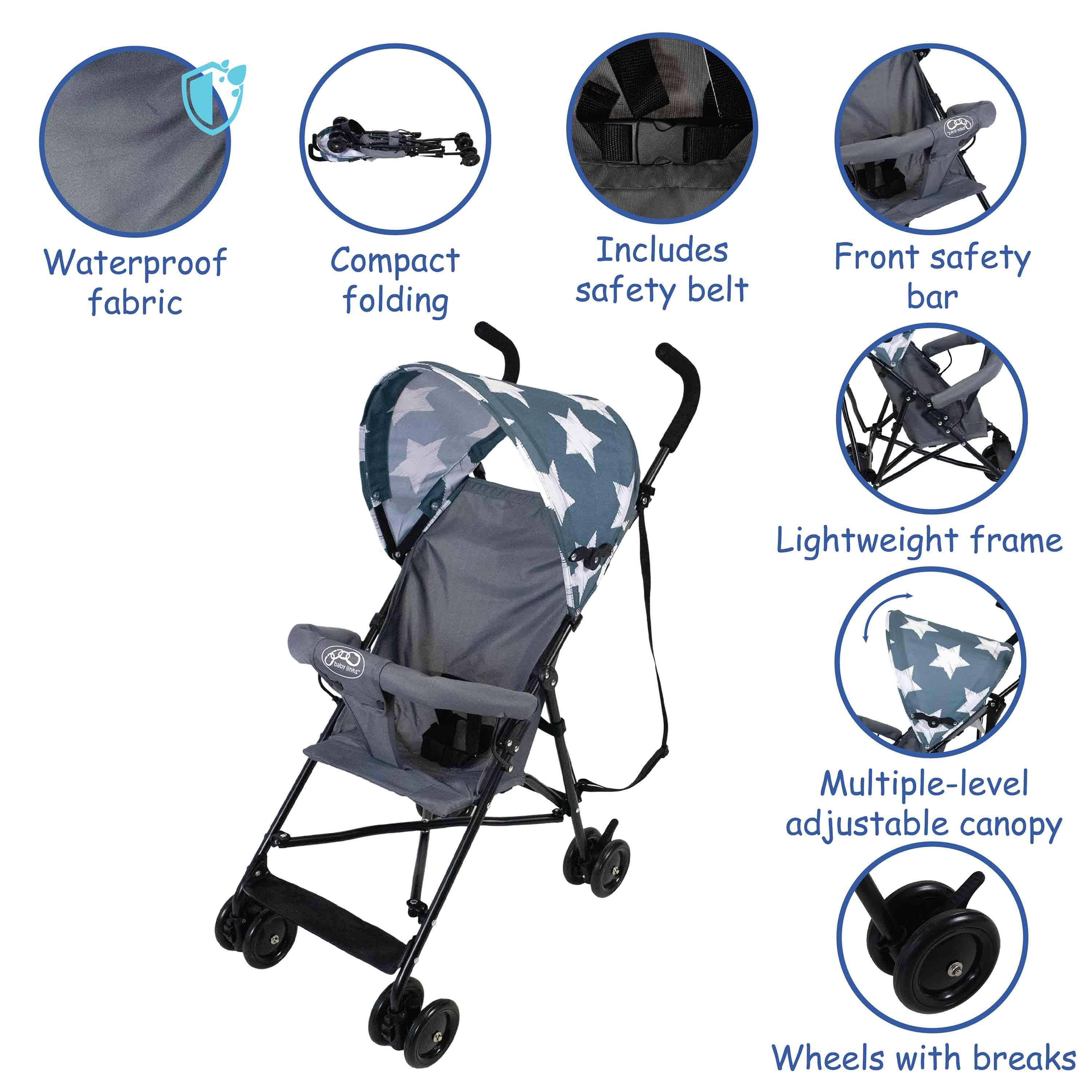 Star Basic Stroller with Waterproof Fabric - 4aKid