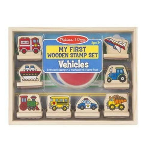Melissa & Doug My First Wooden Vehicles Stamp Set (Pre-Order) 4aKid