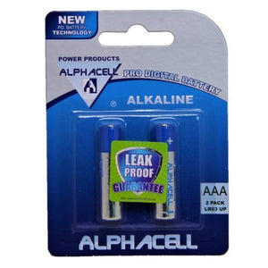 Alphacell AAA 2pc Alkaline Pro Digital Battery 4aKid