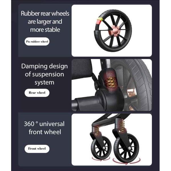 High Rider Smart Stroller - Black Linen Black (Pre-Order) 