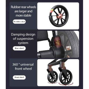 Denim Linen Grey High Rider Smart Stroller (Pre-Order) - 4aKid