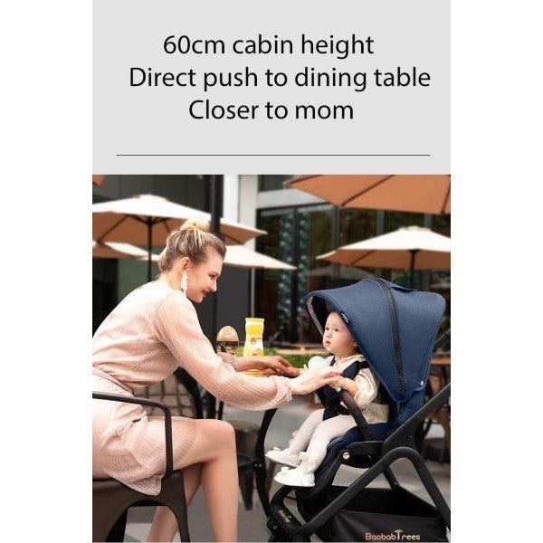 Denim Linen Grey High Rider Smart Stroller (Pre-Order) - 4aKid