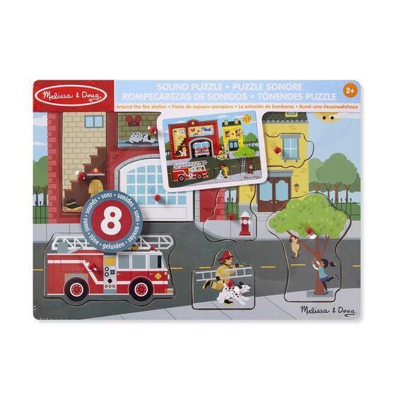 Melissa & Doug Around The Fire Station Sound Puzzle (Pre-Order) 4aKid