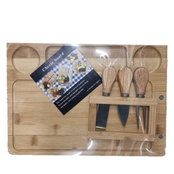 Rectangle Wooden Cheese Board (4pc) - 4aKid